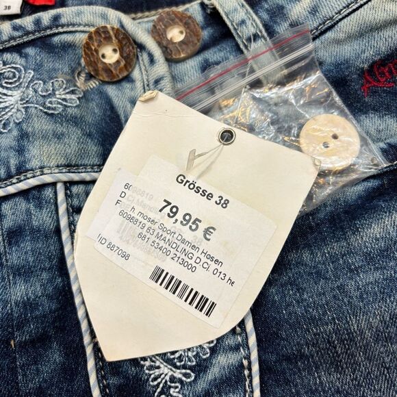 Rare New with Tags German Ladies Almgwand Ladies Capri Jeans Size EU 38 - Picture 12 of 16